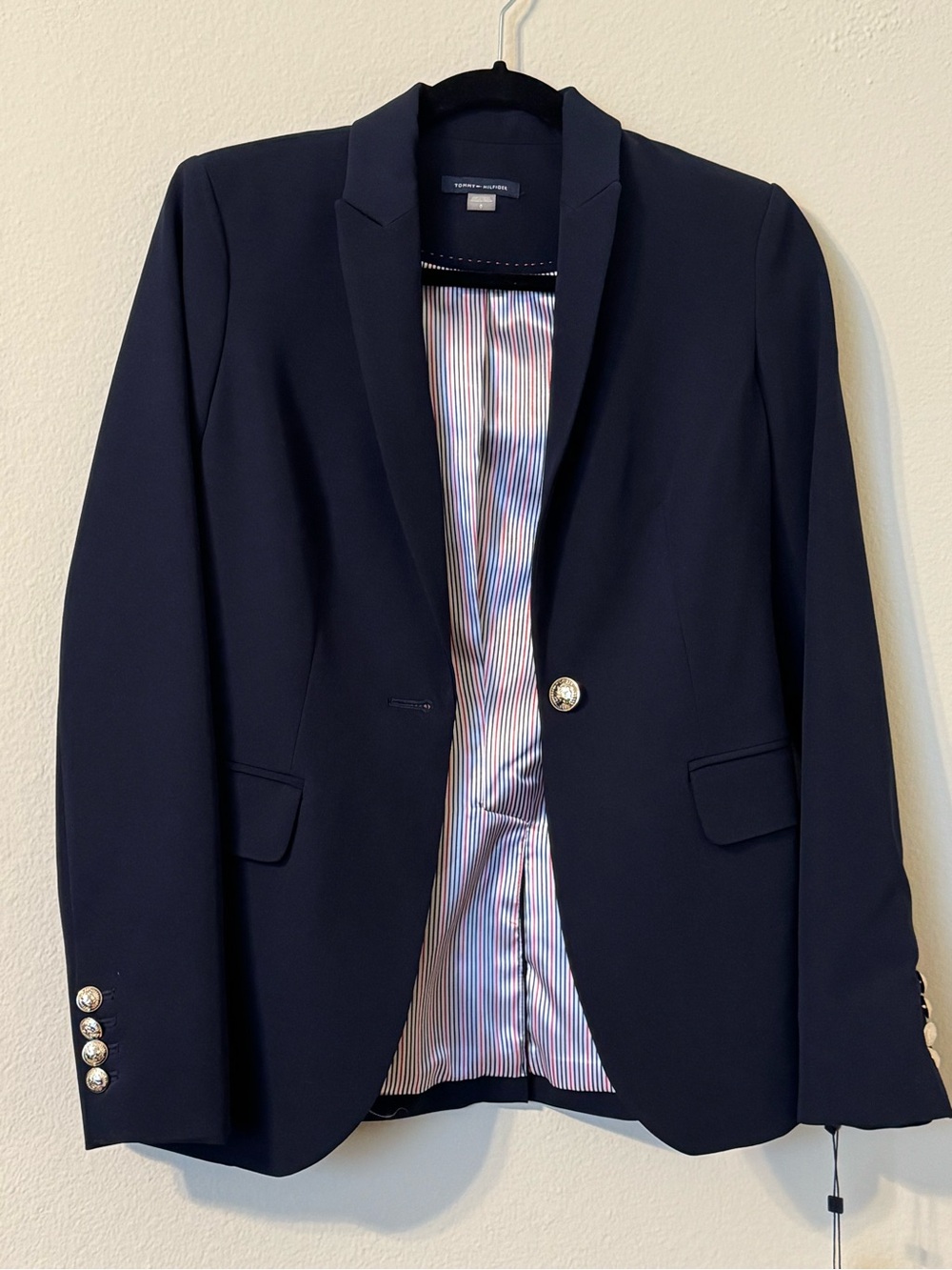 Tommy Hilfiger Navy Single-Button Women's Blazer